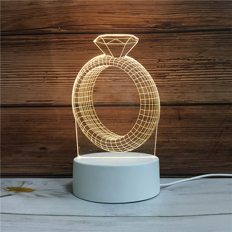 3D Illusion Night Light - Unique LED Lamp for Kids & Home Decor