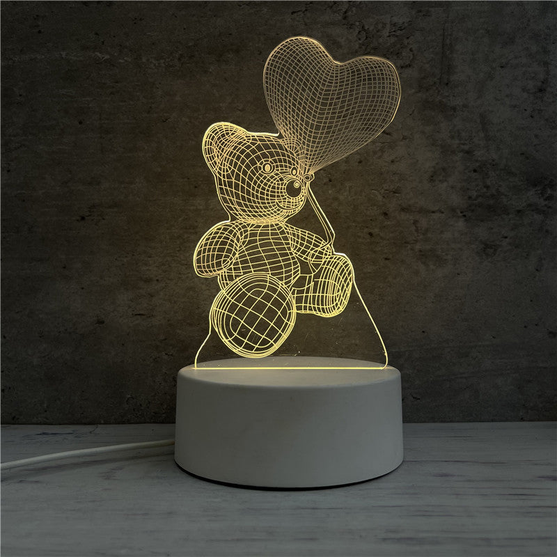3D Illusion Night Light - Unique LED Lamp for Kids & Home Decor