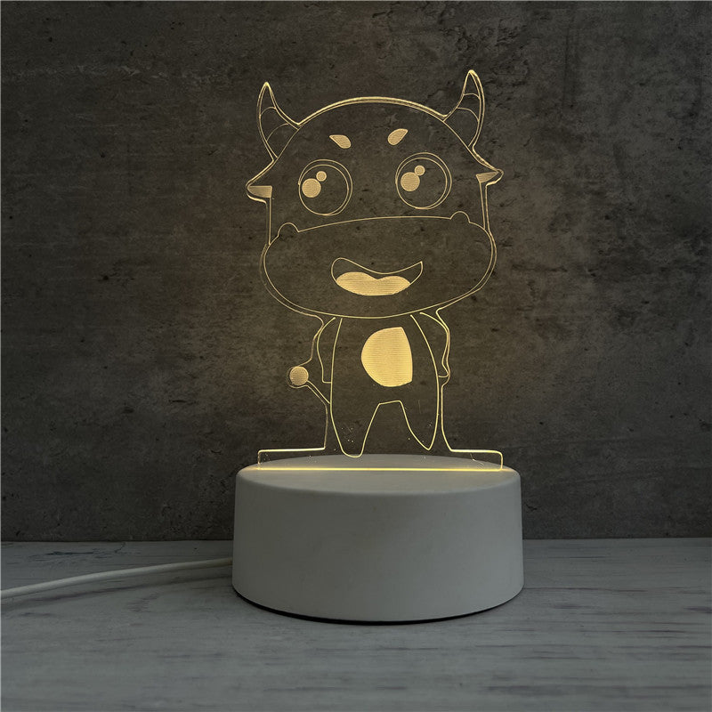 3D Illusion Night Light - Unique LED Lamp for Kids & Home Decor