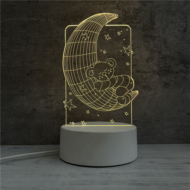 3D Illusion Night Light - Unique LED Lamp for Kids & Home Decor