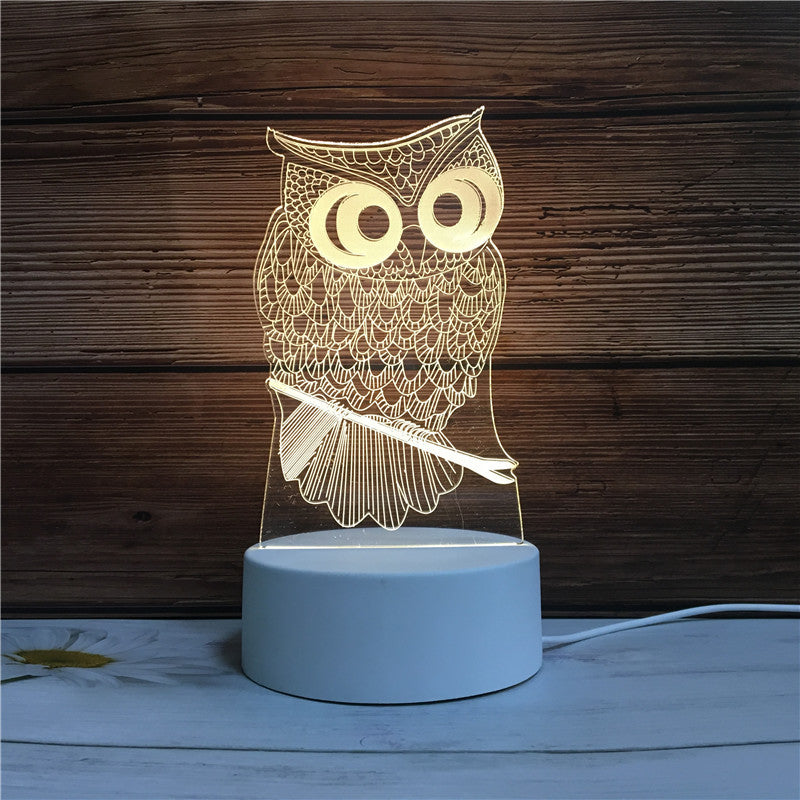 3D Illusion Night Light - Unique LED Lamp for Kids & Home Decor