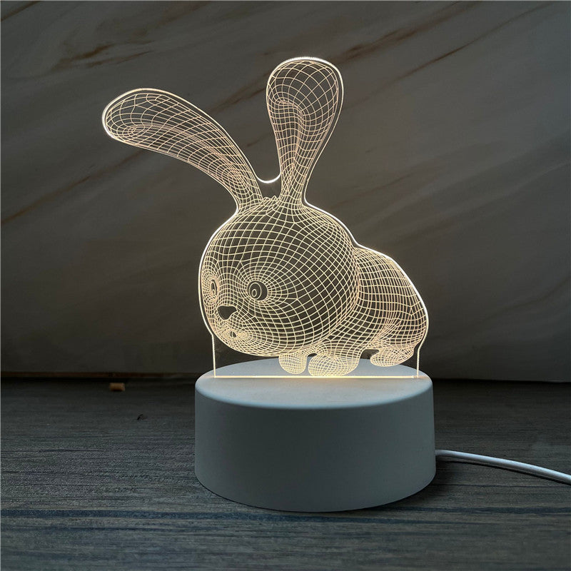 3D Illusion Night Light - Unique LED Lamp for Kids & Home Decor