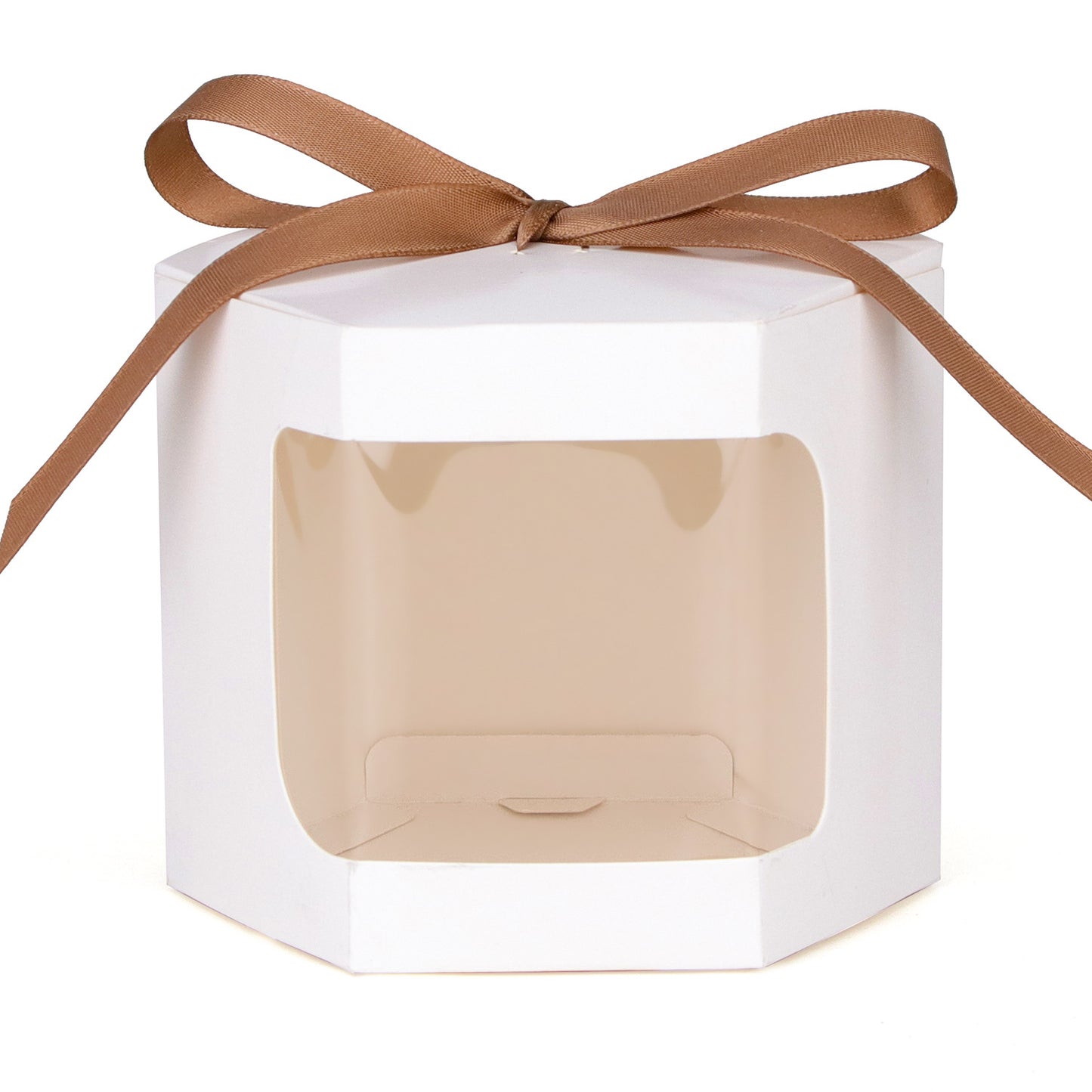 10 Pack Hexagonal Kraft Candy Boxes - Wedding, Party & Gift Packaging