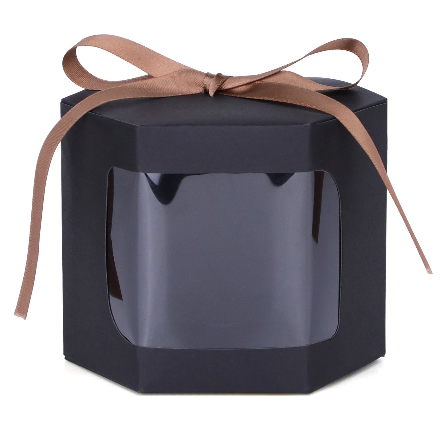10 Pack Hexagonal Kraft Candy Boxes - Wedding, Party & Gift Packaging