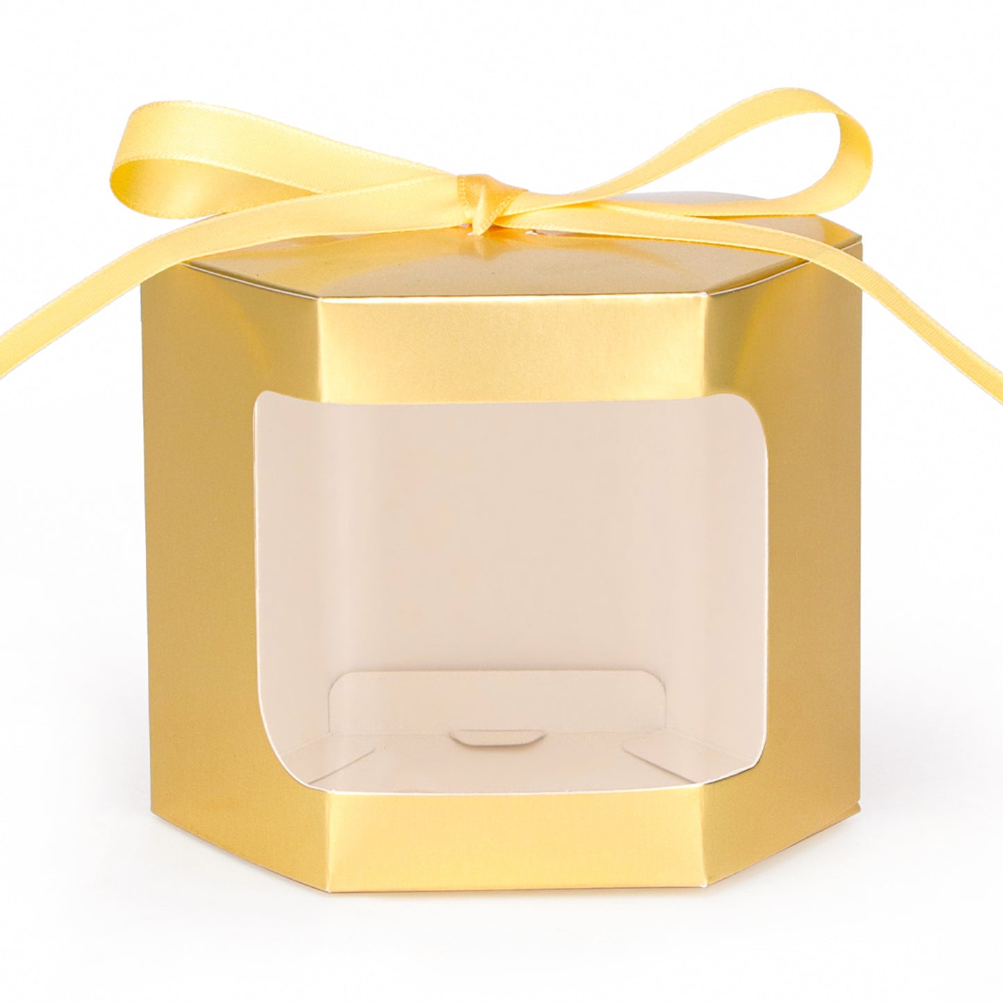 10 Pack Hexagonal Kraft Candy Boxes - Wedding, Party & Gift Packaging