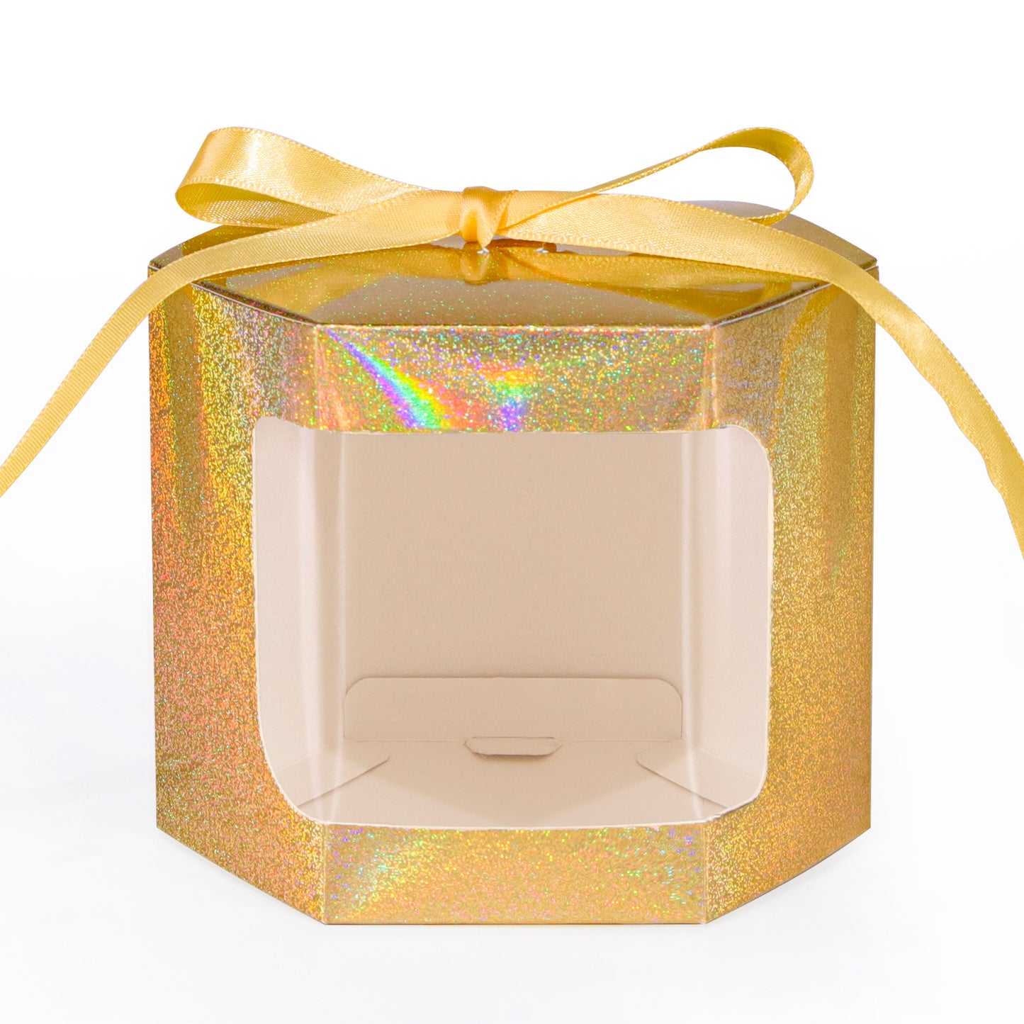 10 Pack Hexagonal Kraft Candy Boxes - Wedding, Party & Gift Packaging